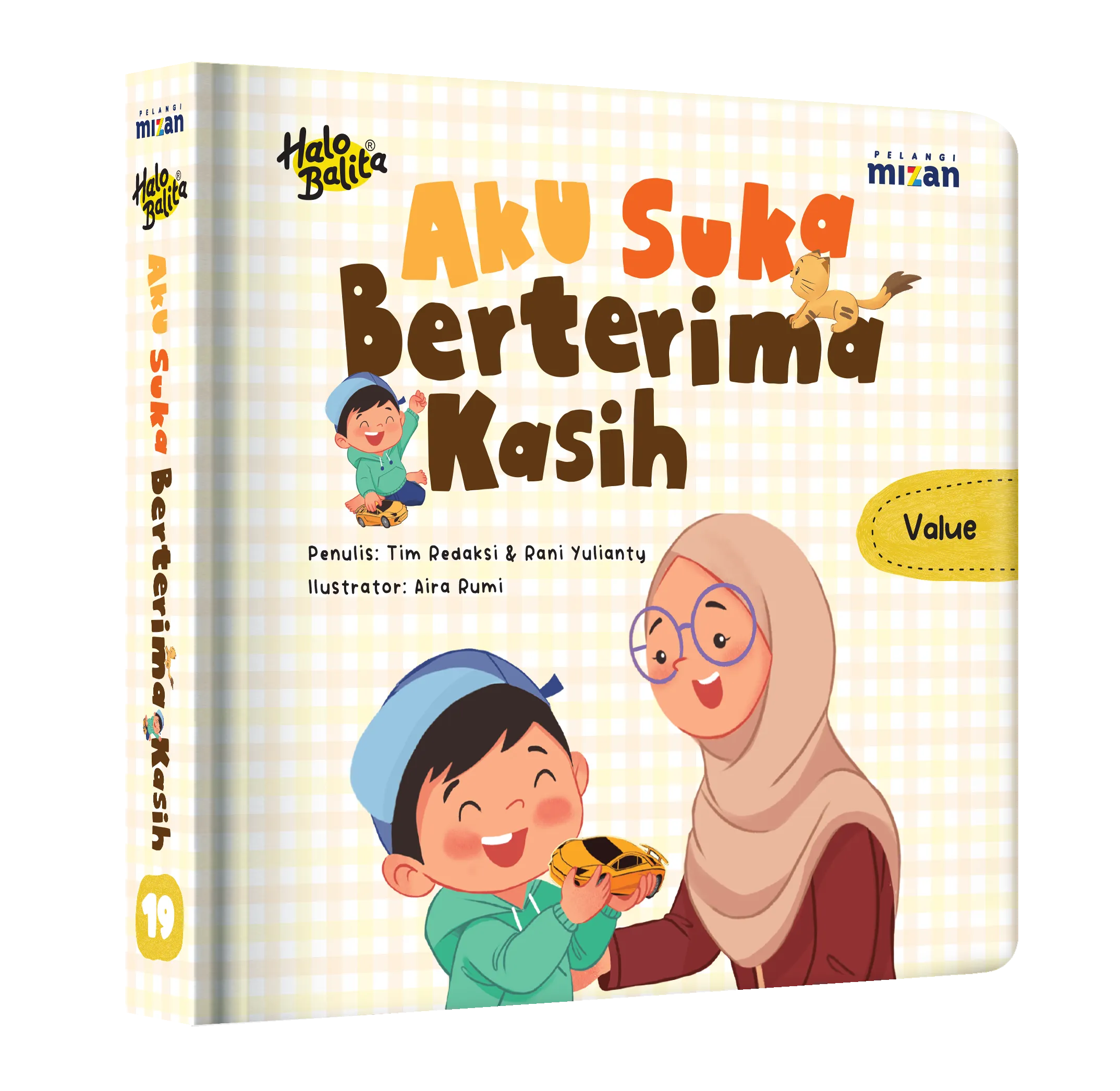 Mockup buku Halo Balita: Aku Suka Berterima Kasih