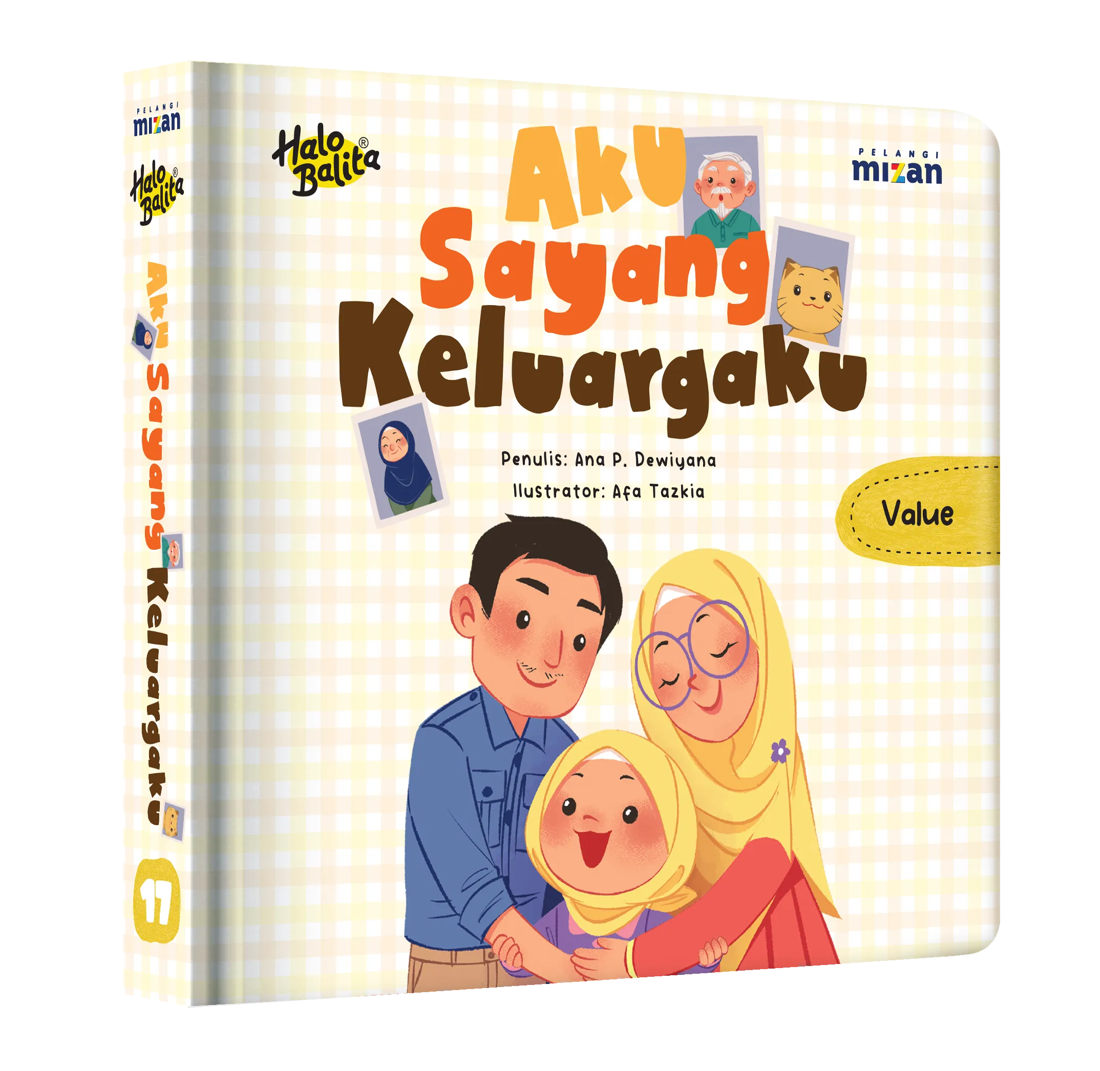 Mockup buku Halo Balita: Aku Sayang Keluargaku